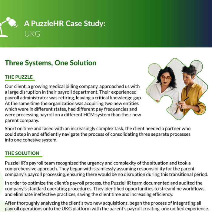 PHR Case Study UKG Three Systems, One Solution f
