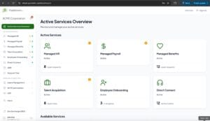 Dashboard of the new PuzzleVision dashboard, allowsing PuzzleHR and clients to review their HR initiatives